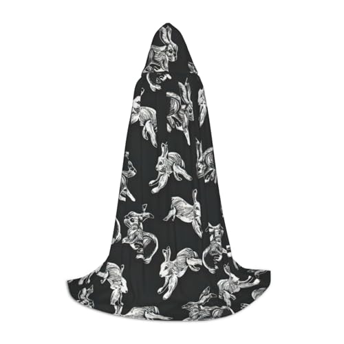Zhuanyun Kapuzenumhang mit Hasen-Motiv, Hexenumhang mit Kapuze für Damen und Herren, passend für Karneval, Cosplay, Kostümpartys Zhuanyun Kapuzenumhang mit Hasen-Motiv, Hexenumhang mit Kapuze für Damen und Herren, passend für Karneval, Cosplay, Kostümpartys von Zhuanyun