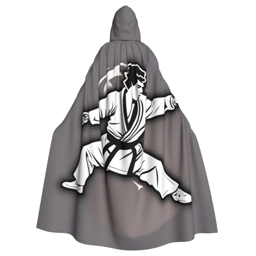 Zhuanyun Kapuzenumhang mit Karate-Highkick-Icon-Druck, Karneval, Cosplay, Bühnenkostüme, Maskerade, Mottoparty-Zubehör Zhuanyun Kapuzenumhang mit Karate-Highkick-Icon-Druck, Karneval, Cosplay, Bühnenkostüme, Maskerade, Mottoparty-Zubehör von Zhuanyun