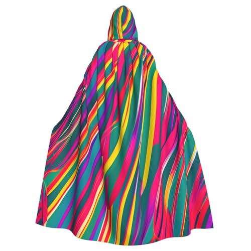 Zhuanyun Kapuzenumhang mit Regenbogen-Linien, Karneval, Cosplay, Bühnenkostüme, Maskerade, Mottoparty-Zubehör Zhuanyun Kapuzenumhang mit Regenbogen-Linien, Karneval, Cosplay, Bühnenkostüme, Maskerade, Mottoparty-Zubehör von Zhuanyun