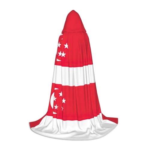 Zhuanyun Kapuzenumhang mit Singapur-Flagge, Hexenumhang mit Kapuze für Damen und Herren, passend für Karneval, Cosplay, Kostümpartys Zhuanyun Kapuzenumhang mit Singapur-Flagge, Hexenumhang mit Kapuze für Damen und Herren, passend für Karneval, Cosplay, Kostümpartys von Zhuanyun