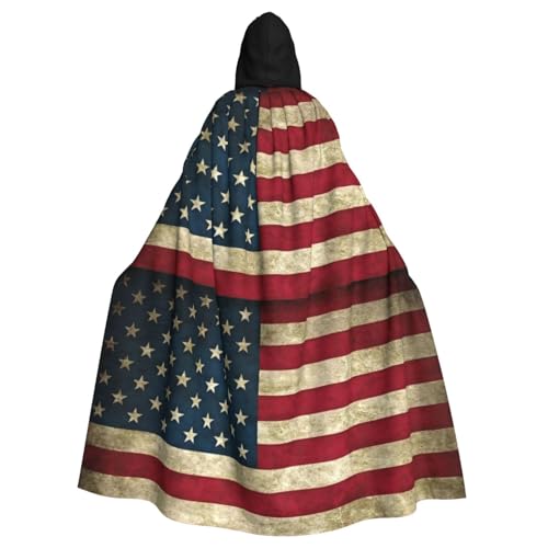 Zhuanyun Kapuzenumhang mit amerikanischer Flagge, Karneval, Cosplay, Bühnenkostüme, Maskerade, Mottoparty-Zubehör Zhuanyun Kapuzenumhang mit amerikanischer Flagge, Karneval, Cosplay, Bühnenkostüme, Maskerade, Mottoparty-Zubehör von Zhuanyun
