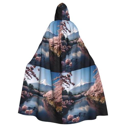 Zhuanyun Kapuzenumhang mit japanischem Berg Fuji, Landschaftsdruck, Karneval, Cosplay, Bühnenkostüme, Maskerade, Mottoparty-Zubehör Zhuanyun Kapuzenumhang mit japanischem Berg Fuji, Landschaftsdruck, Karneval, Cosplay, Bühnenkostüme, Maskerade, Mottoparty-Zubehör von Zhuanyun