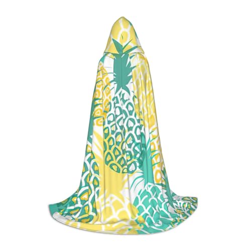 Zhuanyun Kapuzenumhang mit tropischem Ananas-Druck, Hexenumhang mit Kapuze für Damen und Herren, passend für Karneval, Cosplay, Kostümpartys Zhuanyun Kapuzenumhang mit tropischem Ananas-Druck, Hexenumhang mit Kapuze für Damen und Herren, passend für Karneval, Cosplay, Kostümpartys von Zhuanyun
