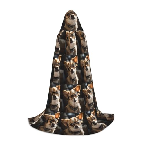 Zhuanyun Maxi-Umhang mit Chihuahua-Hunde-Brille, Winter, warm, lang, Cosplay-Kostüme, Oberbekleidung Zhuanyun Maxi-Umhang mit Chihuahua-Hunde-Brille, Winter, warm, lang, Cosplay-Kostüme, Oberbekleidung von Zhuanyun