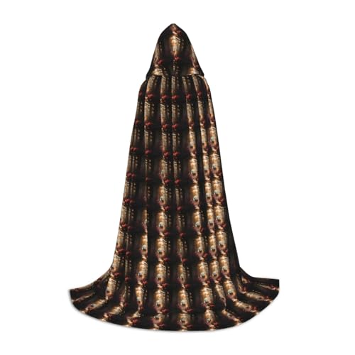 Zhuanyun Maxi-Umhang mit Kapuze im Frühling mit Hartriegel-Blüten, Winter, warm, lang, Cosplay-Kostüme, Oberbekleidung von Zhuanyun