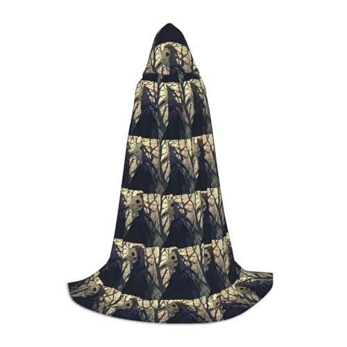 Zhuanyun Maxi-Umhang mit Kapuze und Eulen-Motiv, für den Winter, warm, lang, Cosplay-Kostüme, Oberbekleidung von Zhuanyun