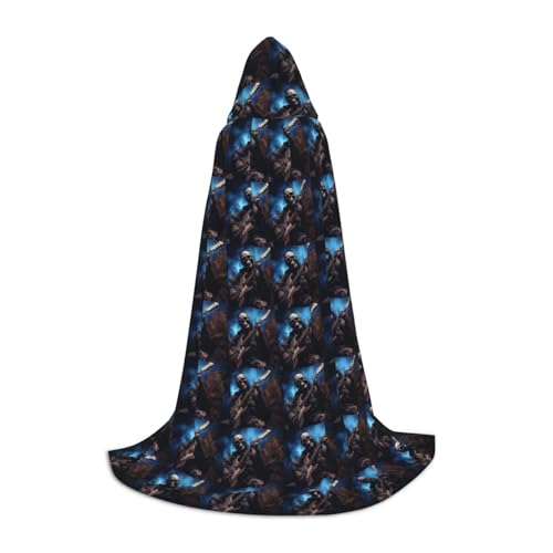 Zhuanyun Maxi-Umhang mit Totenkopf-Motiv, Skelett, Knochen-Druck, Winter, warm, lang, Cosplay-Kostüme, Oberbekleidung Zhuanyun Maxi-Umhang mit Totenkopf-Motiv, Skelett, Knochen-Druck, Winter, warm, lang, Cosplay-Kostüme, Oberbekleidung von Zhuanyun