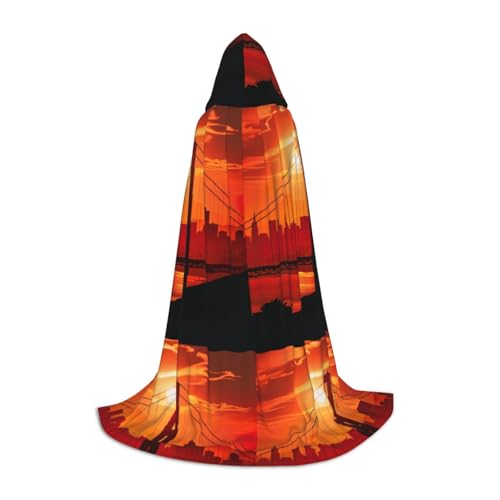 Zhuanyun Maxi-Umhang mit goldenem Gate Bridge-Druck, Winter, warm, lang, Cosplay-Kostüme, Oberbekleidung Zhuanyun Maxi-Umhang mit goldenem Gate Bridge-Druck, Winter, warm, lang, Cosplay-Kostüme, Oberbekleidung von Zhuanyun