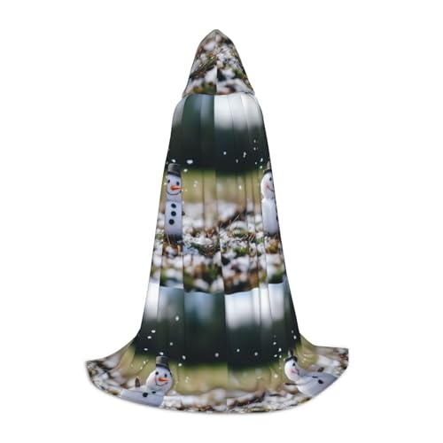 Zhuanyun Maxi-Umhang mit niedlichem Schneemann-Druck, Winter, warm, lang, Cosplay-Kostüme, Oberbekleidung Zhuanyun Maxi-Umhang mit niedlichem Schneemann-Druck, Winter, warm, lang, Cosplay-Kostüme, Oberbekleidung von Zhuanyun