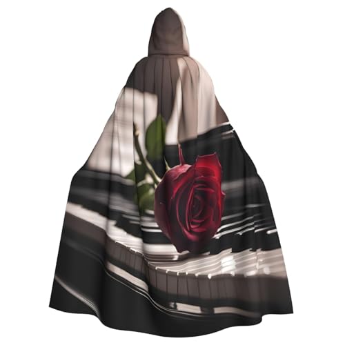 Zhuanyun Rote Rose auf Klavierdruck, Kapuzenumhang, Karneval, Cosplay, Bühnenkostüme, Maskerade, Mottoparty-Zubehör Zhuanyun Rote Rose auf Klavierdruck, Kapuzenumhang, Karneval, Cosplay, Bühnenkostüme, Maskerade, Mottoparty-Zubehör von Zhuanyun