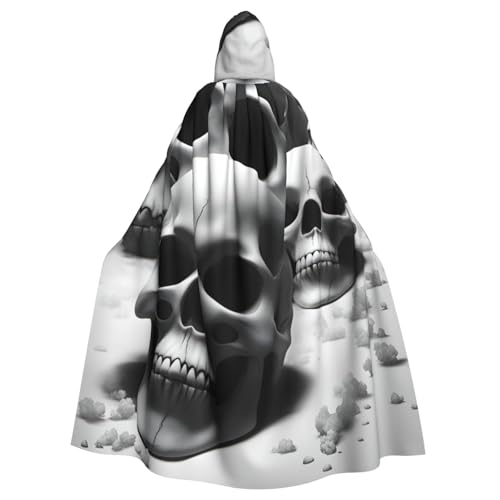 Zhuanyun Schwarz-weißer Totenkopf-Umhang mit Kapuze, Karneval, Cosplay, Bühnenkostüme, Maskerade, Mottoparty-Zubehör Zhuanyun Schwarz-weißer Totenkopf-Umhang mit Kapuze, Karneval, Cosplay, Bühnenkostüme, Maskerade, Mottoparty-Zubehör von Zhuanyun