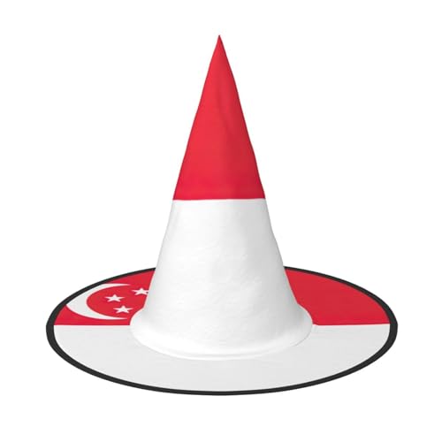 Zhuanyun Singapur-Flaggen-Druck, Halloween-Hut, Halloween-Kostüm, Zubehör, Kopfschmuck, Partyzubehör, Hexenhut Zhuanyun Singapur-Flaggen-Druck, Halloween-Hut, Halloween-Kostüm, Zubehör, Kopfschmuck, Partyzubehör, Hexenhut von Zhuanyun