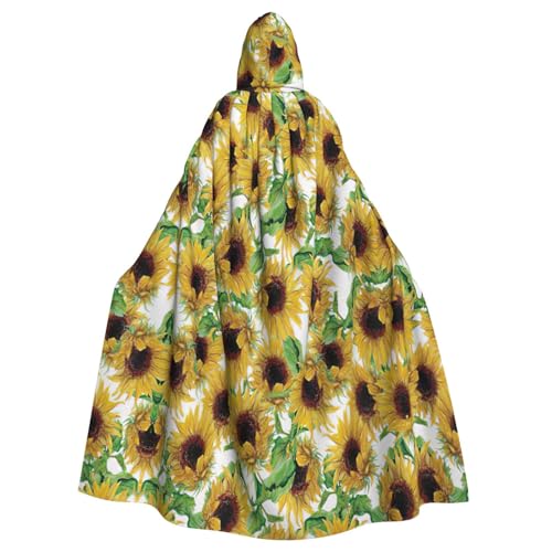 Zhuanyun Sonnenblumen-Umhang, Halloween-Kapuzenumhang, Polyester-Kapuzenumhang, passend für alle Gelegenheiten von Zhuanyun