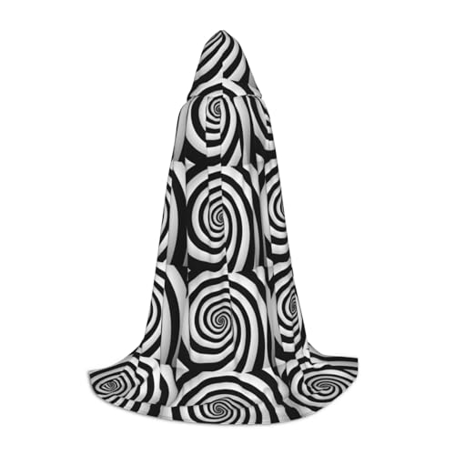 Zhuanyun Spiral-Maxi-Umhang mit optischer Täuschung, Gif-Druck, Winter, warm, lang, Cosplay-Kostüme, Oberbekleidung von Zhuanyun