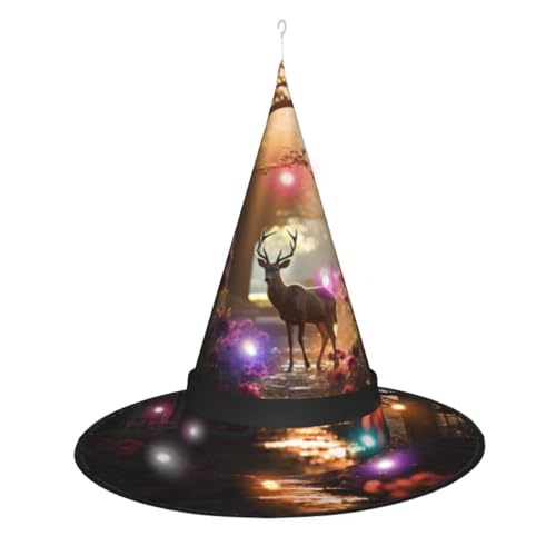 Zhuanyun Spitzhut mit Frühlings-Hartriegel-Blüten, Halloween-Hexenhut, Hexenhut, Hexe, Cosplay-Zubehör Zhuanyun Spitzhut mit Frühlings-Hartriegel-Blüten, Halloween-Hexenhut, Hexenhut, Hexe, Cosplay-Zubehör von Zhuanyun