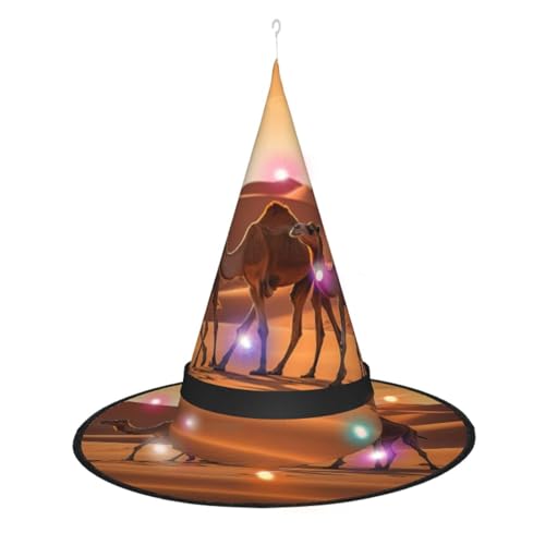 Zhuanyun Spitzhut mit Kamelaufdruck, Halloween, Hexenhut, Hexenhut, Hexe, Cosplay-Zubehör von Zhuanyun