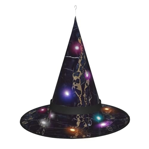Zhuanyun Spitzhut mit Marmormuster, Halloween-Hexenhut, Hexenhut, Hexe, Cosplay-Zubehör von Zhuanyun