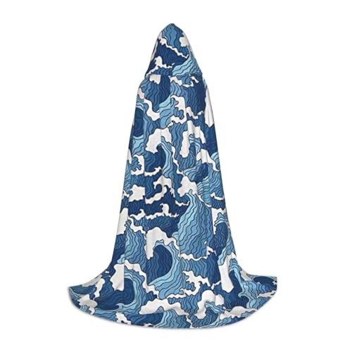 Zhuanyun Stormy Sea Print Kapuzenumhang Hexenumhang mit Kapuze für Damen und Herren, passend für Karneval, Cosplay, Kostümpartys Zhuanyun Stormy Sea Print Kapuzenumhang Hexenumhang mit Kapuze für Damen und Herren, passend für Karneval, Cosplay, Kostümpartys von Zhuanyun