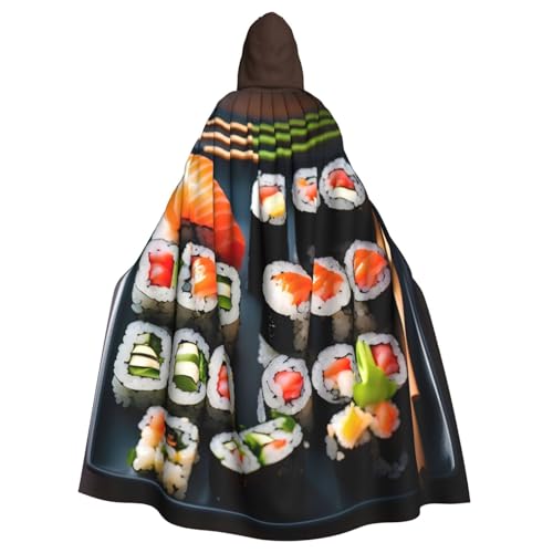 Zhuanyun Sushi-Muster, Kapuzenumhang, Karneval, Cosplay, Bühnenkostüme, Maskerade, Mottoparty-Zubehör Zhuanyun Sushi-Muster, Kapuzenumhang, Karneval, Cosplay, Bühnenkostüme, Maskerade, Mottoparty-Zubehör von Zhuanyun