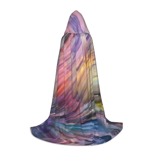 Zhuanyun Traumhafter bunter Druck, Kapuzenumhang, Hexenumhang mit Kapuze für Damen und Herren, passend für Karneval, Cosplay, Kostümpartys Zhuanyun Traumhafter bunter Druck, Kapuzenumhang, Hexenumhang mit Kapuze für Damen und Herren, passend für Karneval, Cosplay, Kostümpartys von Zhuanyun