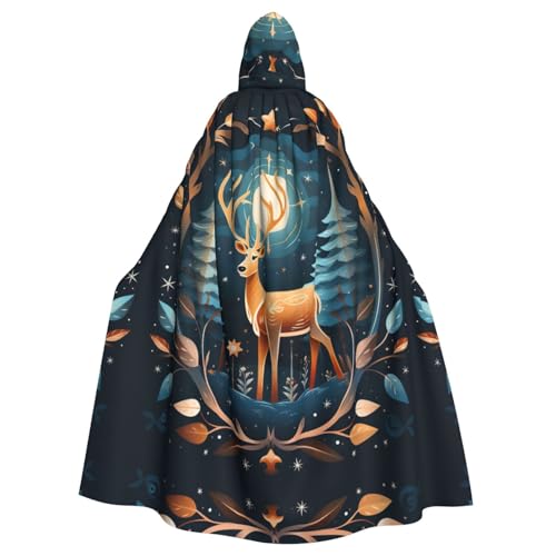 Zhuanyun Umhang mit Hirsch-Aufdruck, Halloween-Kapuzenumhang, Polyester-Kapuzenumhang, passend für alle Gelegenheiten Zhuanyun Umhang mit Hirsch-Aufdruck, Halloween-Kapuzenumhang, Polyester-Kapuzenumhang, passend für alle Gelegenheiten von Zhuanyun