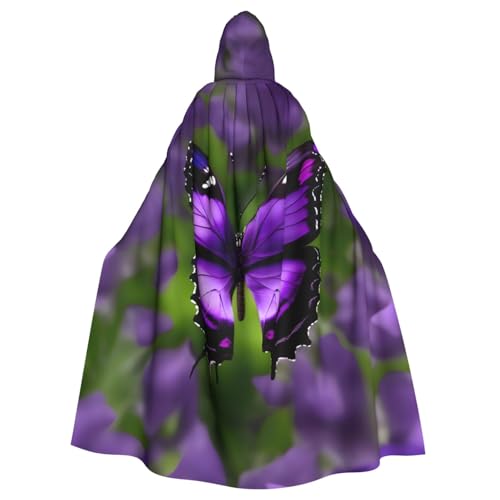 Zhuanyun Umhang mit Kapuze, Schmetterlings-Aufdruck, Karneval, Cosplay, Bühnenkostüme, Maskerade, Mottoparty-Accessoire, Violett Zhuanyun Umhang mit Kapuze, Schmetterlings-Aufdruck, Karneval, Cosplay, Bühnenkostüme, Maskerade, Mottoparty-Accessoire, Violett von Zhuanyun