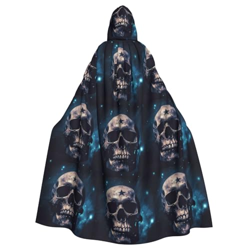 Zhuanyun Umhang mit Totenkopf und Sternen, Halloween-Kapuzenumhang, Polyester-Kapuzenumhang, passend für alle Gelegenheiten Zhuanyun Umhang mit Totenkopf und Sternen, Halloween-Kapuzenumhang, Polyester-Kapuzenumhang, passend für alle Gelegenheiten von Zhuanyun