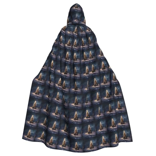 Zhuanyun Umhang mit Weihnachtsbaum-Schnee-Aufdruck, Halloween-Kapuzenumhang, Polyester-Kapuzenumhang, passend für alle Gelegenheiten Zhuanyun Umhang mit Weihnachtsbaum-Schnee-Aufdruck, Halloween-Kapuzenumhang, Polyester-Kapuzenumhang, passend für alle Gelegenheiten von Zhuanyun