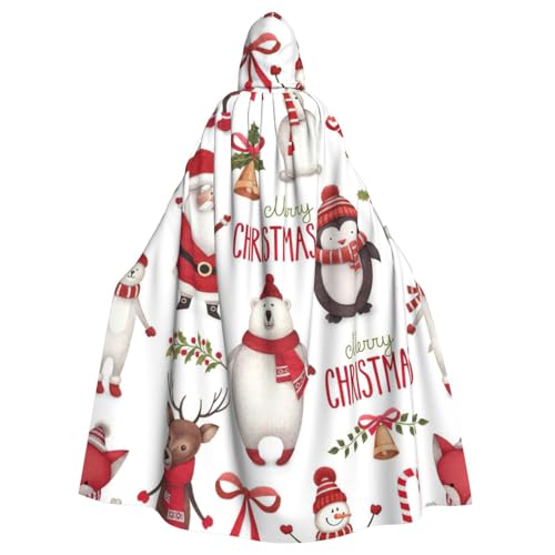 Zhuanyun Umhang mit Weihnachtsmann-Druck, Halloween-Kapuzenumhang, Polyester-Kapuzenumhang, passend für alle Gelegenheiten Zhuanyun Umhang mit Weihnachtsmann-Druck, Halloween-Kapuzenumhang, Polyester-Kapuzenumhang, passend für alle Gelegenheiten von Zhuanyun