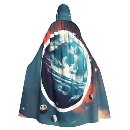 Zhuanyun Umhang mit Weltraumplaneten-Motiv, Halloween-Kapuzenumhang, Polyester-Kapuzenumhang, passend für alle Gelegenheiten Zhuanyun Umhang mit Weltraumplaneten-Motiv, Halloween-Kapuzenumhang, Polyester-Kapuzenumhang, passend für alle Gelegenheiten von Zhuanyun