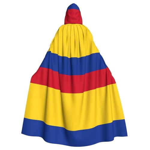Zhuanyun Umhang mit der Flagge von Kolumbien, mit Kapuze, Karneval, Cosplay, Bühnenkostüme, Maskerade, Mottoparty-Zubehör Zhuanyun Umhang mit der Flagge von Kolumbien, mit Kapuze, Karneval, Cosplay, Bühnenkostüme, Maskerade, Mottoparty-Zubehör von Zhuanyun