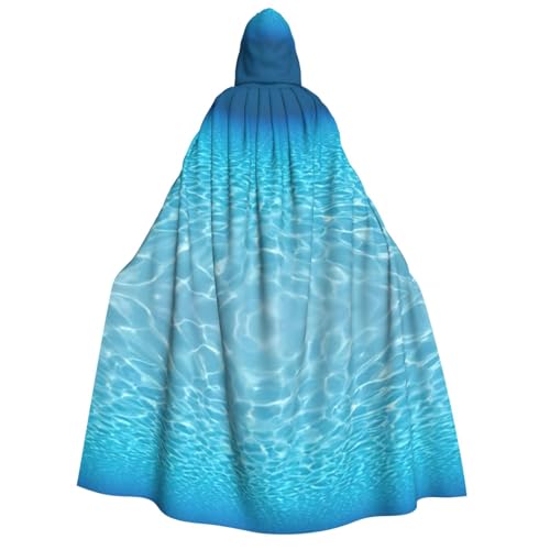 Zhuanyun Umhang mit ruhiger Unterwasserlandschaft, Uni, mit Kapuze, 150 cm, für Rollenspiele Zhuanyun Umhang mit ruhiger Unterwasserlandschaft, Uni, mit Kapuze, 150 cm, für Rollenspiele von Zhuanyun