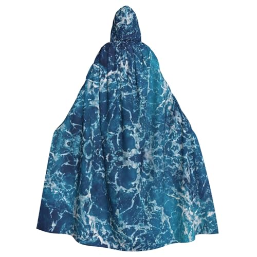 Zhuanyun Umhang mit tropischem Ozean-Strand-Motiv, Halloween-Kapuzenumhang, Polyester-Kapuzenumhang, passend für alle Gelegenheiten von Zhuanyun