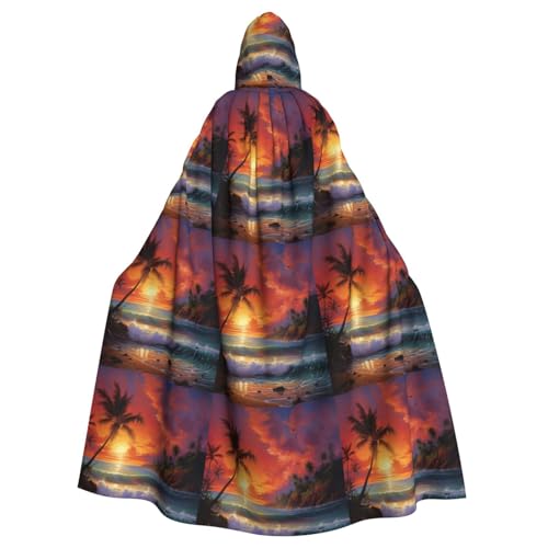 Zhuanyun Umhang mit tropischem Sonnenuntergang, Halloween-Kapuzenumhang, Polyester-Kapuzenumhang, passend für alle Gelegenheiten Zhuanyun Umhang mit tropischem Sonnenuntergang, Halloween-Kapuzenumhang, Polyester-Kapuzenumhang, passend für alle Gelegenheiten von Zhuanyun