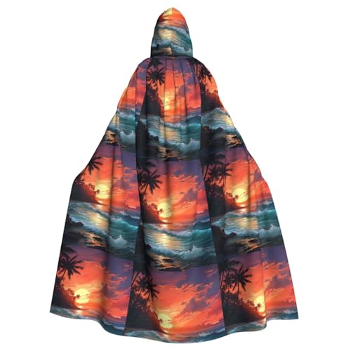 Zhuanyun Umhang mit tropischem Sonnenuntergang, Halloween-Kapuzenumhang, Polyester-Kapuzenumhang, passend für alle Gelegenheiten Zhuanyun Umhang mit tropischem Sonnenuntergang, Halloween-Kapuzenumhang, Polyester-Kapuzenumhang, passend für alle Gelegenheiten von Zhuanyun