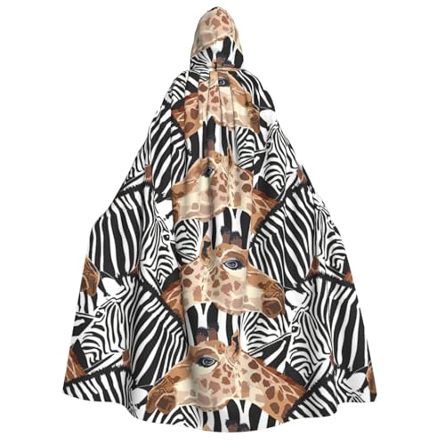 Zhuanyun Uni-Umhang mit Kapuze und Zebra- und Giraffenmuster, 150 cm, geeignet für Rollenspiele Zhuanyun Uni-Umhang mit Kapuze und Zebra- und Giraffenmuster, 150 cm, geeignet für Rollenspiele von Zhuanyun