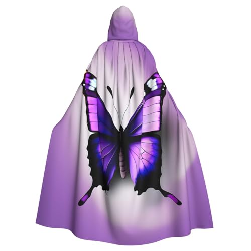 Zhuanyun Violetter Schmetterlings-Aufdruck, Kapuzenumhang, super großer Kapuzenumhang mit Schleife, geeignet für Make-up-Partys und Rollenspiele Zhuanyun Violetter Schmetterlings-Aufdruck, Kapuzenumhang, super großer Kapuzenumhang mit Schleife, geeignet für Make-up-Partys und Rollenspiele von Zhuanyun