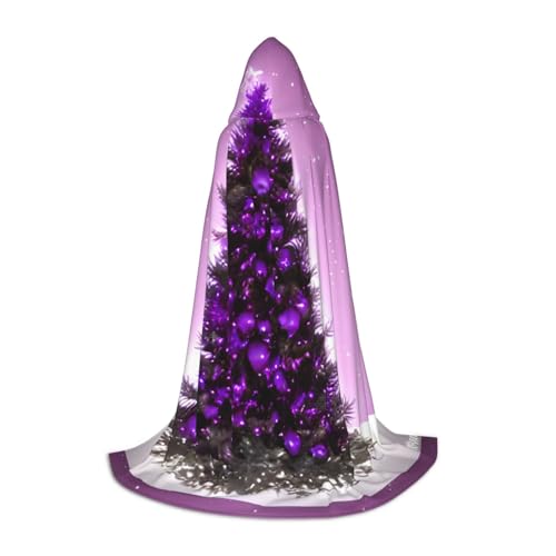 Zhuanyun Weihnachtlicher lila Baum-Druck, Kapuzenumhang, Hexenumhang mit Kapuze, für Damen und Herren, passend für Karneval, Cosplay, Kostümpartys Zhuanyun Weihnachtlicher lila Baum-Druck, Kapuzenumhang, Hexenumhang mit Kapuze, für Damen und Herren, passend für Karneval, Cosplay, Kostümpartys von Zhuanyun