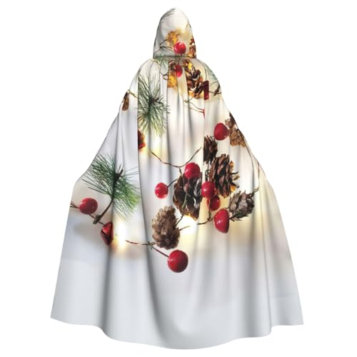 Zhuanyun Weihnachtsgirlande mit Lichteraufdruck, Halloween-Kapuzenumhang, Polyester-Kapuzenumhang, passend für alle Gelegenheiten Zhuanyun Weihnachtsgirlande mit Lichteraufdruck, Halloween-Kapuzenumhang, Polyester-Kapuzenumhang, passend für alle Gelegenheiten von Zhuanyun