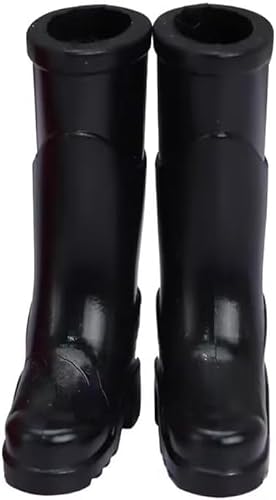 1 Paar schwarze Miniatur-Gummistiefel, 1/12, Puppenhaus-Gartenzubehör, leichtes Puppenhaus-Dekor 1 Paar schwarze Miniatur-Gummistiefel, 1/12, Puppenhaus-Gartenzubehör, leichtes Puppenhaus-Dekor von Zhuluck