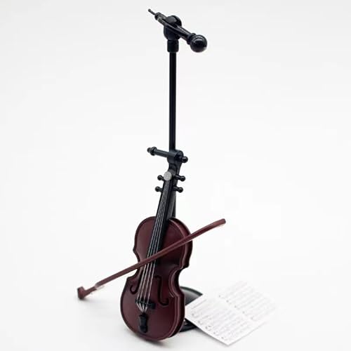 Braune Miniatur-Violine mit Ständer, Ornament, Bogen und Koffer, perfektes Mini-Musikinstrument für Handyhüllen, Dekoration, Hausdekoration und Sammler, Puppenhauszubehör Braune Miniatur-Violine mit Ständer, Ornament, Bogen und Koffer, perfektes Mini-Musikinstrument für Handyhüllen, Dekoration, Hausdekoration und Sammler, Puppenhauszubehör von Zhuluck