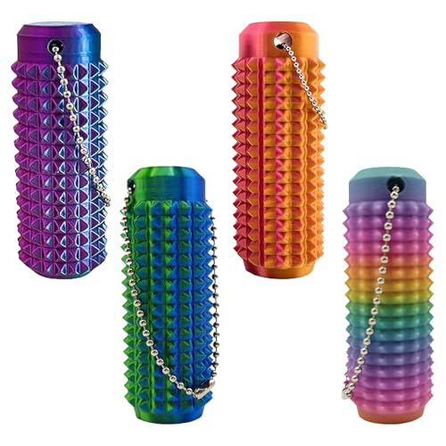 4 Stück Little Ouchies Pain Fidget, Skills Borderline Lgelball Fingermassagegerät, Spiky Grippie Schlüsselanhänger Sensorik Spielzeug für Erwachsene, Akupressur Ball Pain Stim Fidget Toys von ZhuoFan