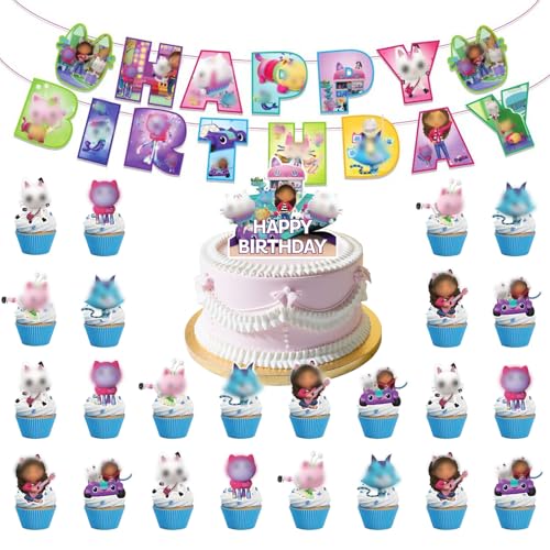26 Stück Gabb Geburtstag Deko, Gabb Tortendeko, Geburtstag Kuchen Topper Mädchen, Gabys Cupcake Toppers, Happy Birthday Tortendeko, Gabb Theme Geburtstagsbanner, Kinder Geburtstagsdeko 26 Stück Gabb Geburtstag Deko, Gabb Tortendeko, Geburtstag Kuchen Topper Mädchen, Gabys Cupcake Toppers, Happy Birthday Tortendeko, Gabb Theme Geburtstagsbanner, Kinder Geburtstagsdeko von Zhuporn
