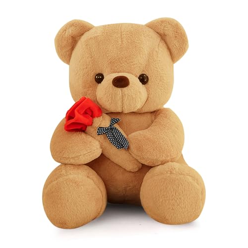 Zhuporn Teddybär, Teddybär mit Roter Rose, 25cm Teddybär Klein, Teddy Bär Klein Braunbär, Teddybären Rose Stofftier Spielzeug, Teddybär Plüsch, Plüschtier Bär Kuscheltiere für Mädchen und Jungen Zhuporn Teddybär, Teddybär mit Roter Rose, 25cm Teddybär Klein, Teddy Bär Klein Braunbär, Teddybären Rose Stofftier Spielzeug, Teddybär Plüsch, Plüschtier Bär Kuscheltiere für Mädchen und Jungen von Zhuporn