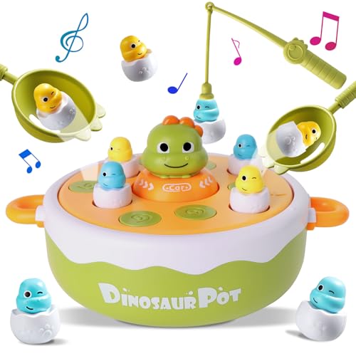 4 IN 1 Kinder Magnetisches Angelspiel, Brettspiel Pop Up Dinosaurier Spiel, Fische Angeln Drehscheibe Musik Spielzeug, Tic Tac Toe, Bowling, Lernspielzeug ab 2 3 4 5 Jahren Geschenk Junge Mädchen 4 IN 1 Kinder Magnetisches Angelspiel, Brettspiel Pop Up Dinosaurier Spiel, Fische Angeln Drehscheibe Musik Spielzeug, Tic Tac Toe, Bowling, Lernspielzeug ab 2 3 4 5 Jahren Geschenk Junge Mädchen von Zhwidnerso