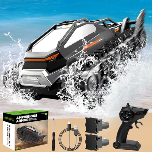 All Terrain Ferngesteuertes Auto, 2.4GHz Stunt RC Auto, Amphibienfahrzeug Ferngesteuert 360° Drift, Offroad Panzer ab 4 5 6 7 8 9 Jahre Spielzeug, für Kinder Geburtstags Geschenk, Weihnachten All Terrain Ferngesteuertes Auto, 2.4GHz Stunt RC Auto, Amphibienfahrzeug Ferngesteuert 360° Drift, Offroad Panzer ab 4 5 6 7 8 9 Jahre Spielzeug, für Kinder Geburtstags Geschenk, Weihnachten von Zhwidnerso