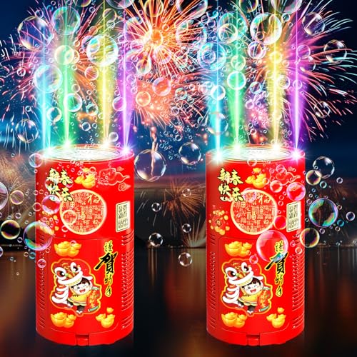 Feuerwerk Seifenblasenmaschine, 2-Packung 13-Loch-Design Automatischer Feuerwerk Seifenblasenhersteller mit Lichtern und abschaltbarem Sound für Kindergeburtstag Hochzeit Party Garten Karneval Feuerwerk Seifenblasenmaschine, 2-Packung 13-Loch-Design Automatischer Feuerwerk Seifenblasenhersteller mit Lichtern und abschaltbarem Sound für Kindergeburtstag Hochzeit Party Garten Karneval von Zhwidnerso