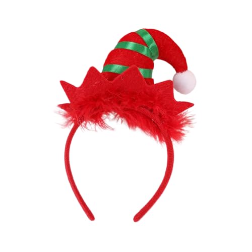 Zhzrche Weihnachts-Elfen-Stirnband, Elfenohren, Haarband, niedlich, grün, Weihnachtsmannmütze, Haarreif, Kopfbedeckung für Frauen und Mädchen von Zhzrche