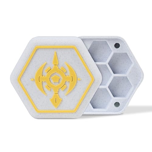 Würfelbox Polyedrische Würfelbox – Starre Box aus PLA mit weißem Marmor-Effekt – 13 verfügbare Klassen – Würfelbehälter DnD, GDR, TTRPG – Ziago's Creations (Artificer) von Ziago's Creations