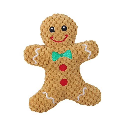 Zialofi Niedliches Quietschendes Hundespielzeug, Quietschendes Kauspielzeug, Langlebig, für Weihnachtsreisen, Gingerbread Man Zialofi Niedliches Quietschendes Hundespielzeug, Quietschendes Kauspielzeug, Langlebig, für Weihnachtsreisen, Gingerbread Man von Zialofi